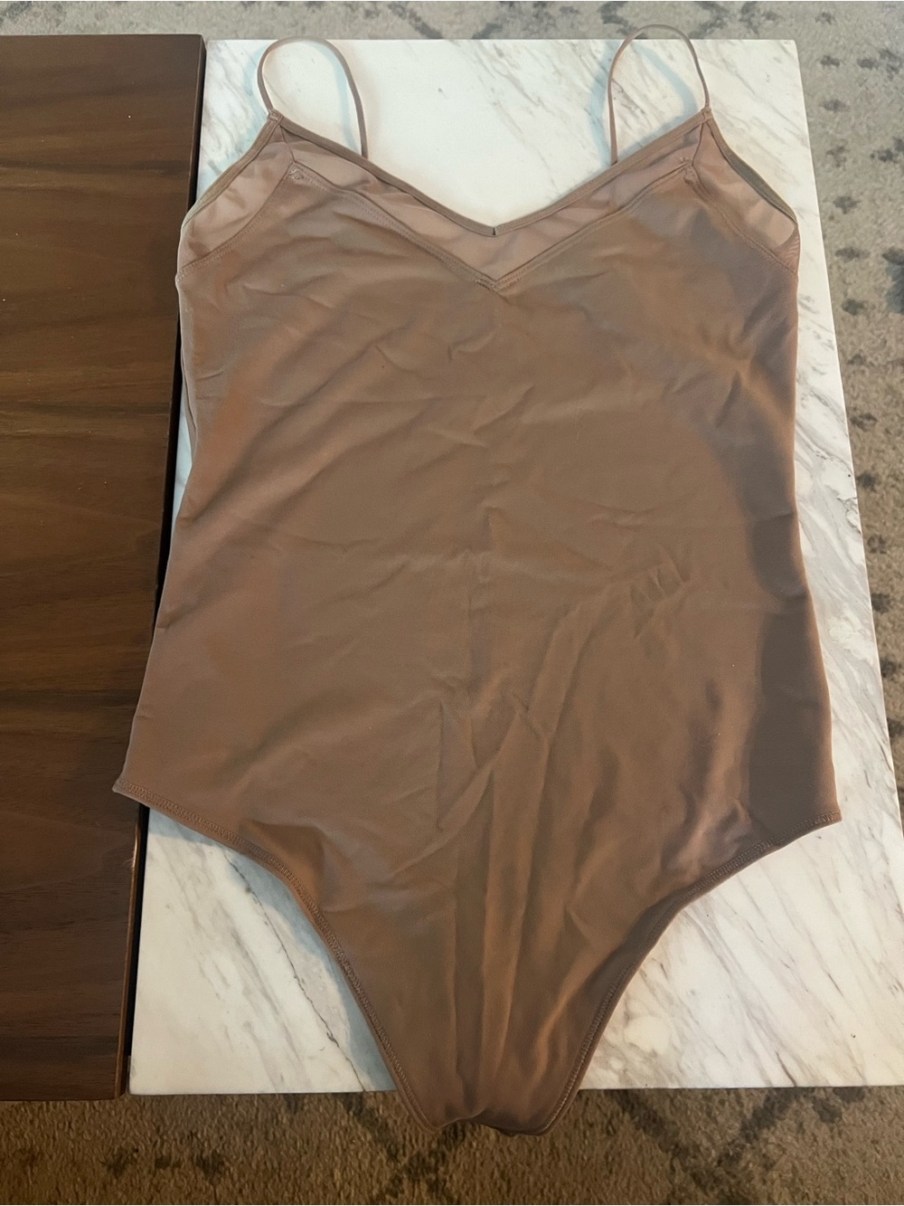 Abercrombie & Fitch Nude Mesh Detail Bodysuit Size M